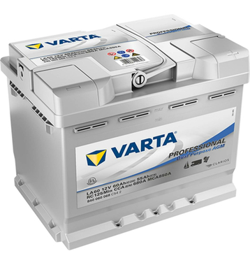 VARTA LA60 Professional AGM 840 060 068 Batteries Dcharge Lente 60Ah
