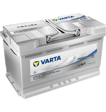 VARTA LA80 Professional AGM 840 080 080 Batteries Dcharge Lente 80Ah