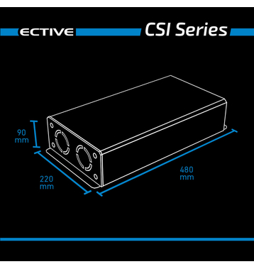 ECTIVE CSI 20 Onduleur sinusodal 2000W/12V avec chargeur, fonction priorit secteur et ASI