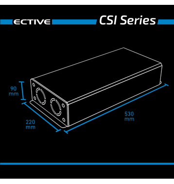 ECTIVE CSI 25 Onduleur sinusodal 2500W/12V avec chargeur, fonction priorit secteur et ASI