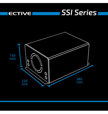 ECTIVE SSI 10 Onduleur sinusodal 1000W/12V avec rgulateur de chargeMPPT, chargeur, fonction priorit secteur et ASI
