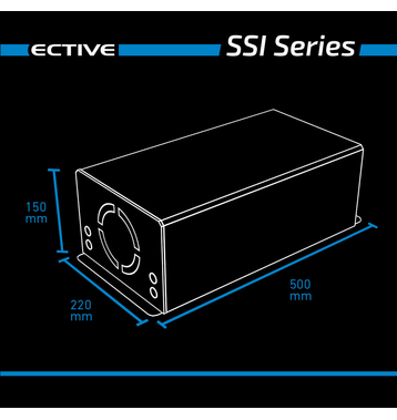 ECTIVE SSI 20 Onduleur sinusodal 2000W/24V avec rgulateur de chargeMPPT, chargeur, fonction priorit secteur et ASI