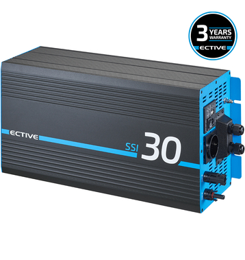 ECTIVE SSI 30 Onduleur sinusodal 3000W/24V avec rgulateur de chargeMPPT, chargeur, fonction priorit secteur et ASI