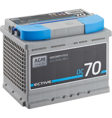 ECTIVE DC 70 AGM Deep Cycle 70Ah Batteries Dcharge Lente