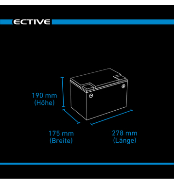 ECTIVE DC 80 AGM Deep Cycle 80Ah Batteries Dcharge Lente