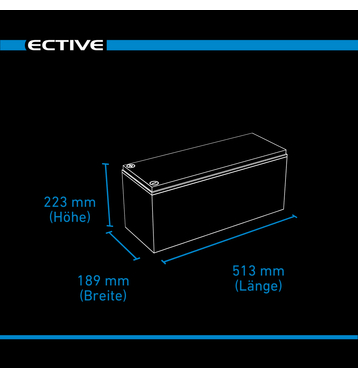 ECTIVE DC 150 AGM Deep Cycle 150Ah Batteries Dcharge Lente