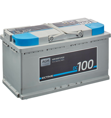 ECTIVE DC 100 AGM Deep Cycle 100Ah Batteries Dcharge Lente