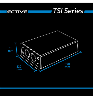 ECTIVE TSI 15 Onduleur sinusodal 1500W/12V avec fonction priorit secteur et ASI
