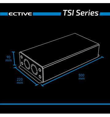 ECTIVE TSI 25 Onduleur sinusodal 2500W/12V avec fonction priorit secteur et ASI