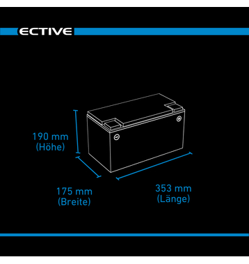ECTIVE DC 95 Gel Deep Cycle 95Ah Batteries Dcharge Lente