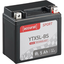 Accurat Sport AGM YTX5L-BS Batteries moto 5Ah 12V (DIN 50412) YB4L-B...