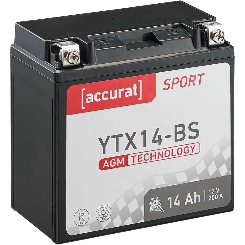 Batterie Landport YTX14AH-4 SLA 12V 14Ah acide sans entretien Polaris
