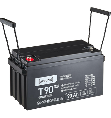 Accurat Traction T90 Pro AGM 12V Batteries Dcharge Lente 90 Ah Batterie de plomb