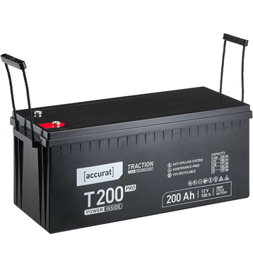 Accurat Traction T200 Pro AGM 12V Batteries Dcharge Lente 200Ah Batterie de plomb