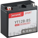 Accurat Sport AGM YT12B-BS Batteries moto 10Ah 12V  (DIN 51015) YT12B-4