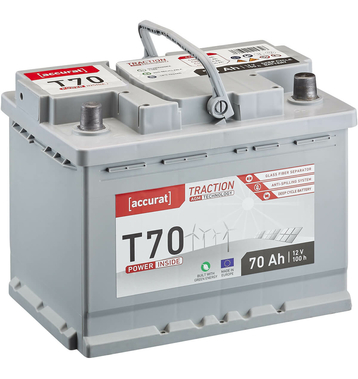 Accurat Traction T70 AGM Batteries Dcharge Lente 70Ah
