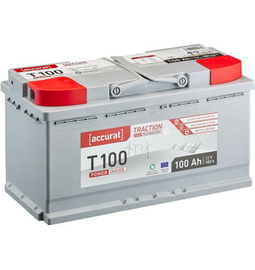 Accurat Traction T100 AGM Batteries Dcharge Lente 100Ah