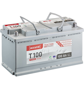 Accurat Traction T100 AGM Batteries Dcharge Lente 100Ah