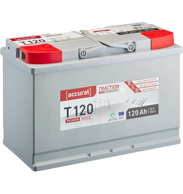 Accurat Traction T120 AGM Batteries Dcharge Lente 120Ah