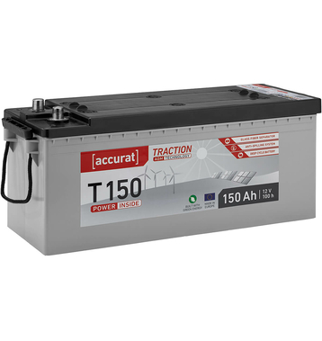 Accurat Traction T150 AGM Batteries Dcharge Lente 150Ah
