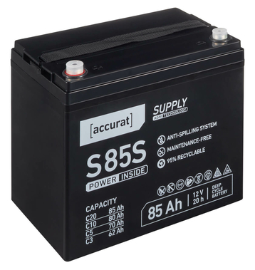 Accurat Supply S85s AGM Batterie de plomb 85 Ah