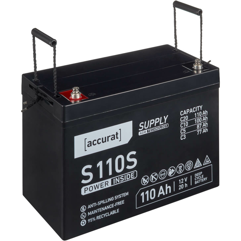 Accurat Supply S110s AGM Batterie de plomb 110 Ah