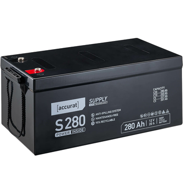 Accurat Supply S280 AGM Batterie de plomb 280 Ah
