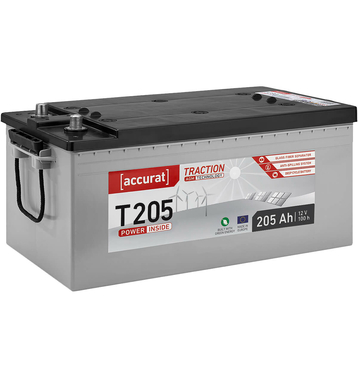 Accurat Traction T205 AGM Batteries Dcharge Lente 205Ah