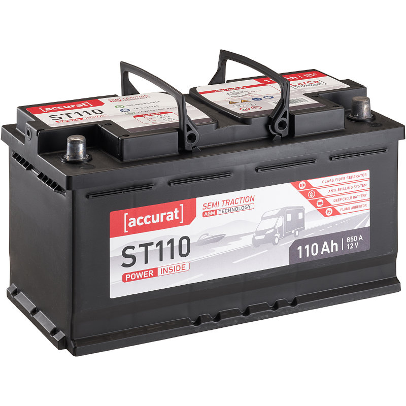 Accurat Semi Traction ST110 AGM Batteries Décharge Lente 110Ah