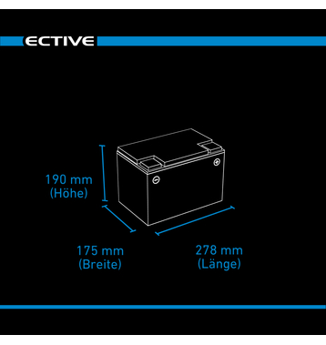 ECTIVE SC 80 AGM Semi Cycle Batteries Dcharge Lente 80Ah