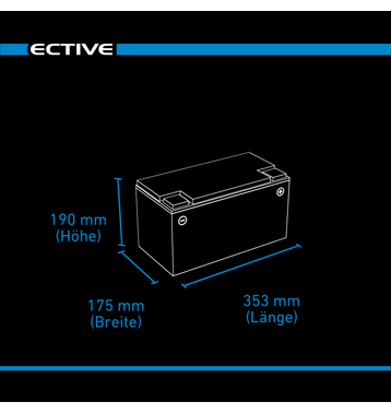 ECTIVE SC 110 AGM Semi Cycle Batteries Dcharge Lente 110Ah