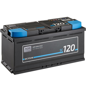 ECTIVE SC 120 AGM Semi Cycle Batteries Dcharge Lente 120Ah