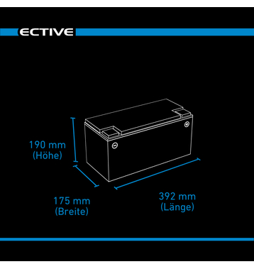 ECTIVE SC 120 AGM Semi Cycle Batteries Dcharge Lente 120Ah