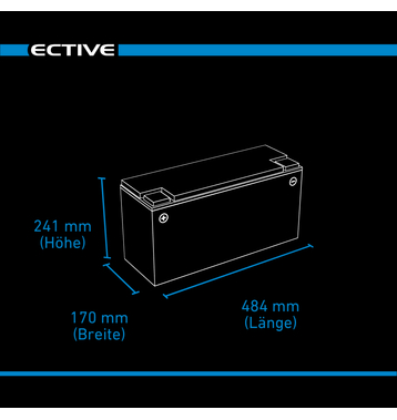 ECTIVE DC 170S AGM Deep Cycle avec LCD-Afficher 170Ah Batteries Dcharge Lente