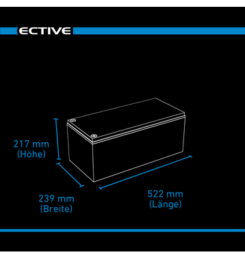 ECTIVE DC 230S AGM Deep Cycle avec LCD-Afficher 230Ah Batteries Dcharge Lente
