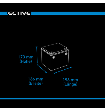 ECTIVE DC 45SC GEL Deep Cycle avec PWM-Chargeur und LCD-Afficher 45Ah Batteries Dcharge Lente