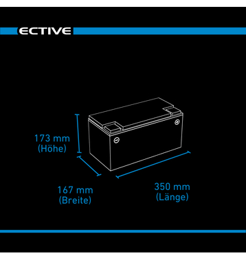 ECTIVE DC 75SC GEL Deep Cycle avec PWM-Chargeur und LCD-Afficher 75Ah Batteries Dcharge Lente