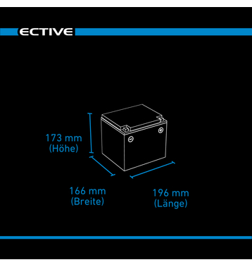 ECTIVE DC 45S GEL Deep Cycle avec LCD-Afficher 45Ah Batteries Dcharge Lente