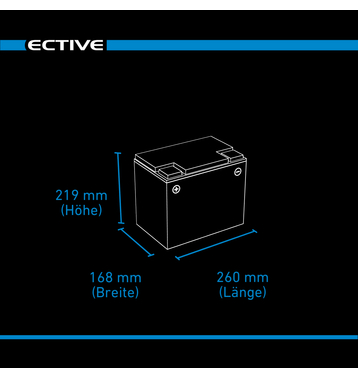 ECTIVE DC 85S GEL Deep Cycle avec LCD-Afficher 85Ah Batteries Dcharge Lente