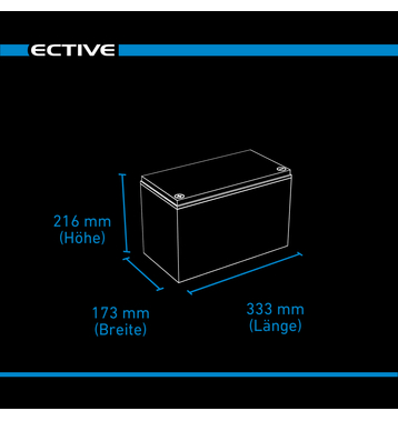 ECTIVE DC 115S GEL Deep Cycle avec LCD-Afficher 115Ah Batteries Dcharge Lente