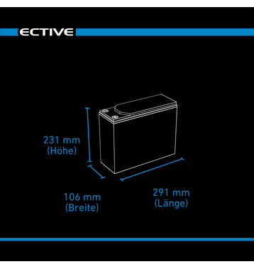 ECTIVE DC 60 GEL Slim 12V Batteries Dcharge Lente 60Ah