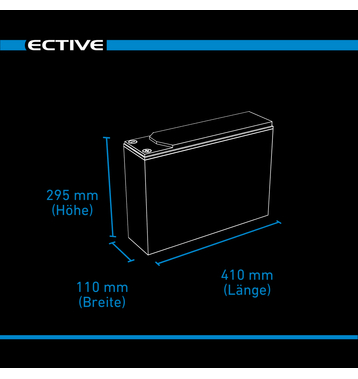ECTIVE DC 120 GEL Slim 12V Batteries Dcharge Lente 120Ah