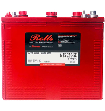 Rolls 6 FS 250-SC Batteries Dcharge Lente 360Ah