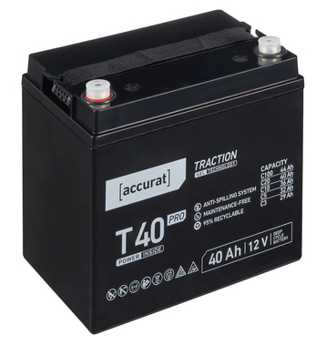 Accurat Traction T40 Pro GEL Batterie Dcharge Lente 12V 40Ah